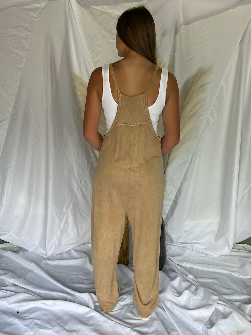 LOOSE FIT JUMPSUIT TAUPE