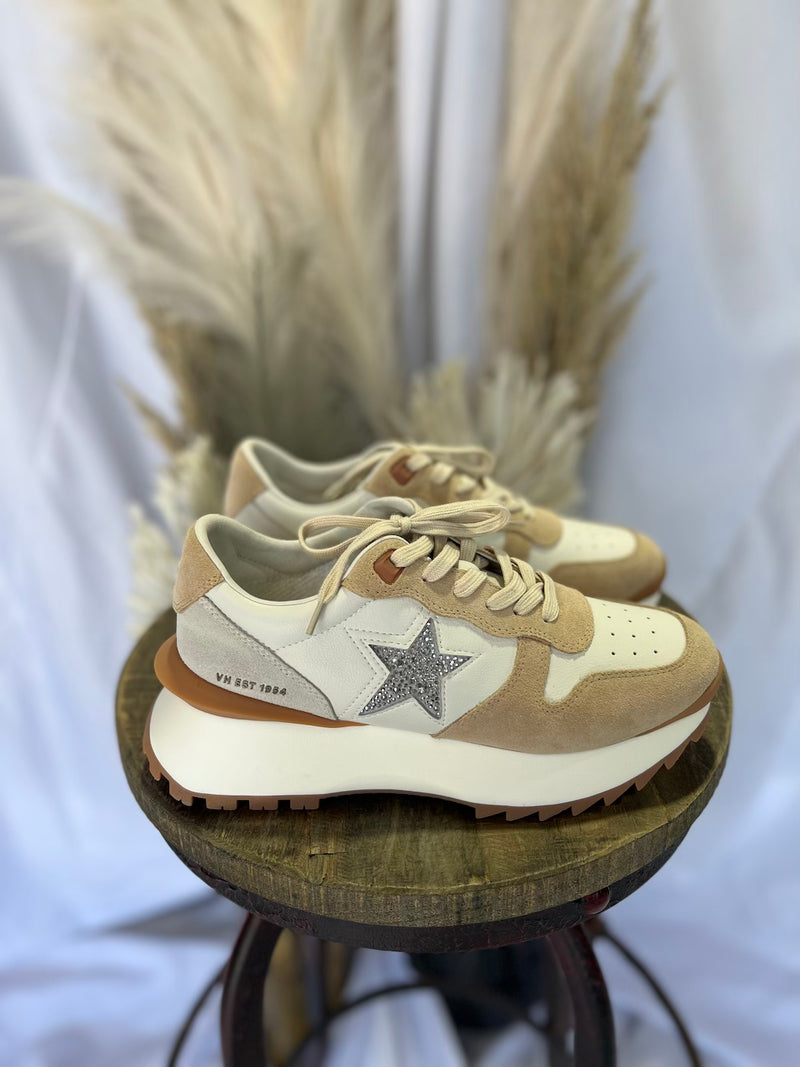 Major Sneaker- White/ Beige Multi