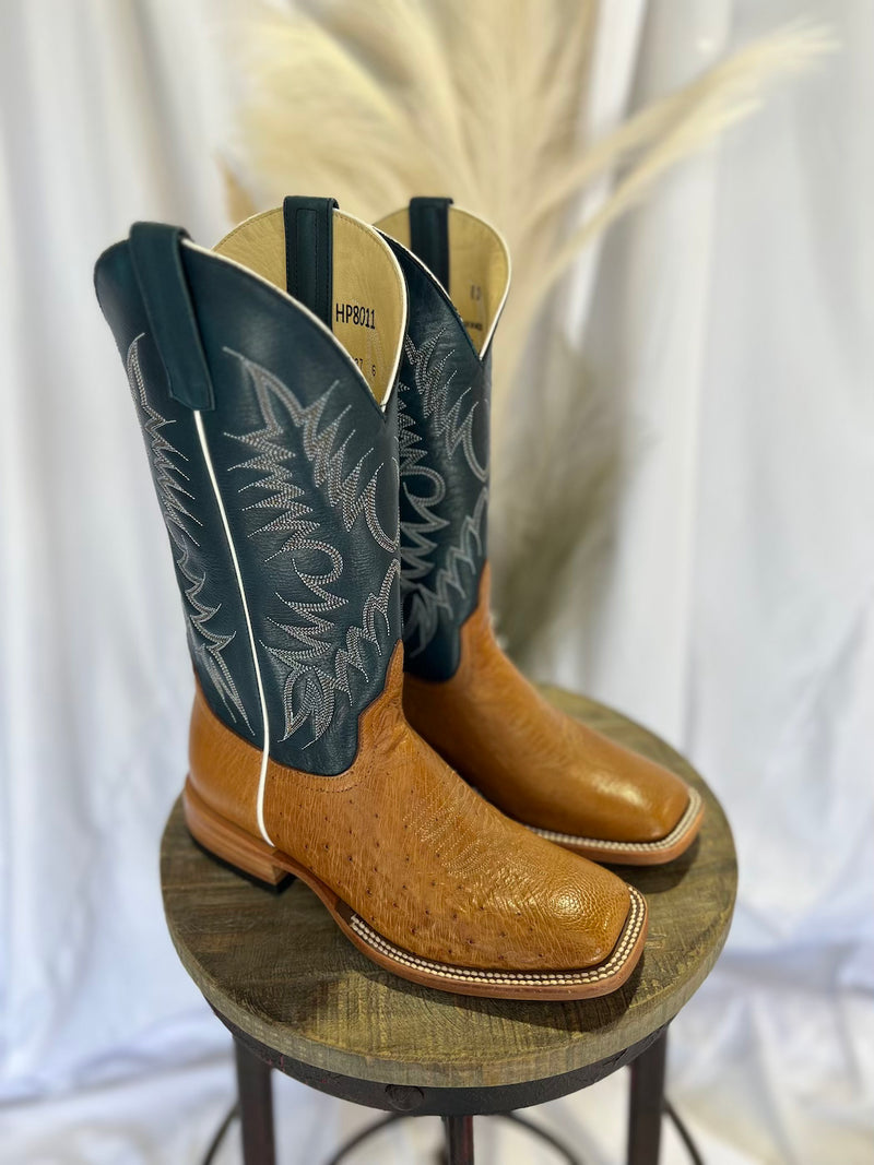 Antique Saddle Smooth Boots Ostrich