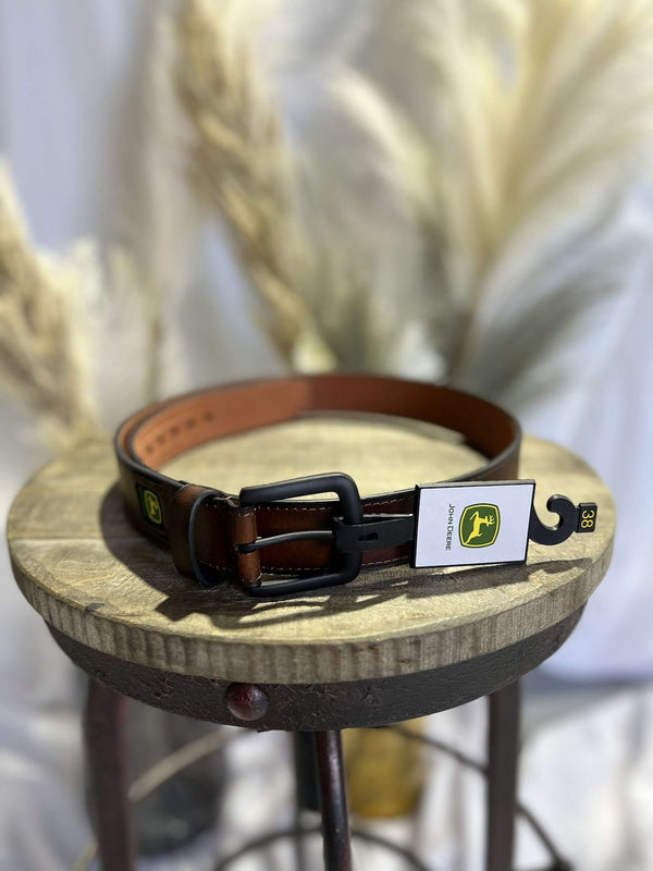 BROWN OIL TAN BUFFALO LEATHER BELT