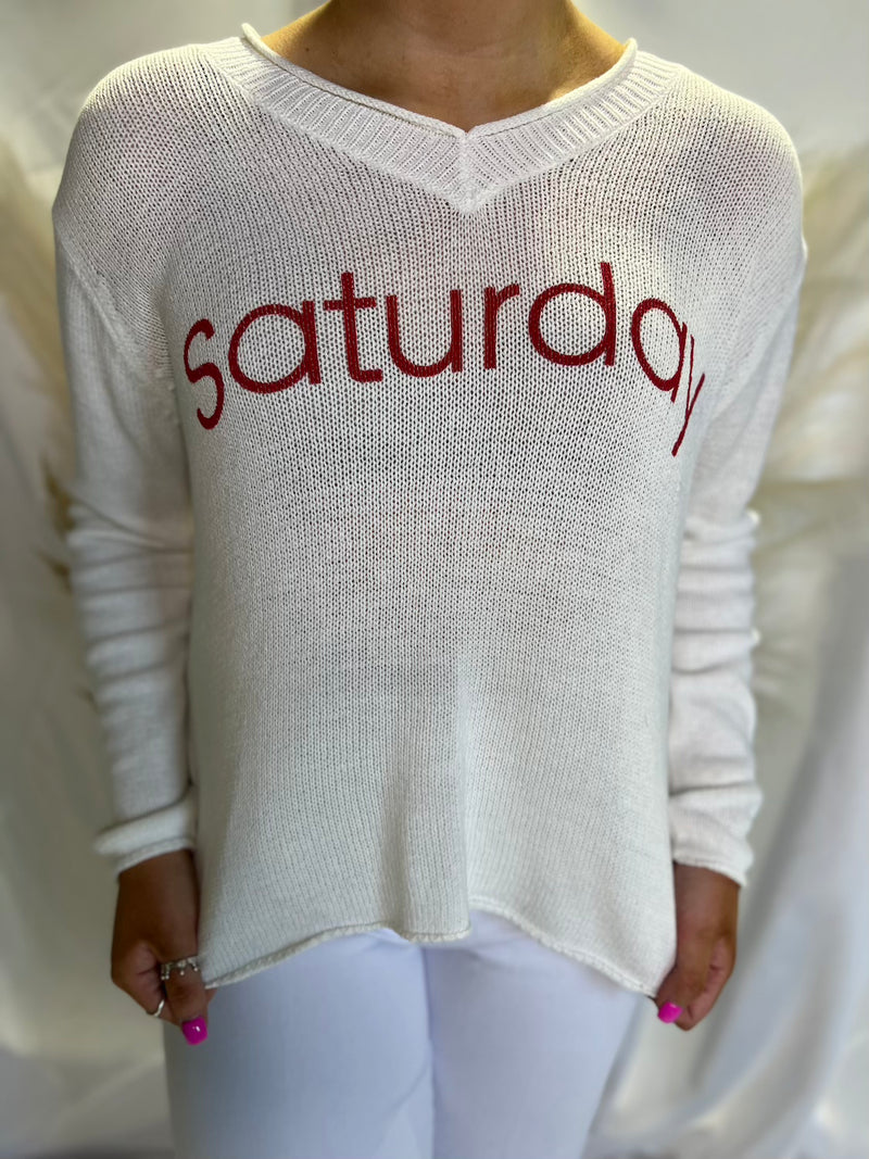 SATURDAY SWEATER WHITE