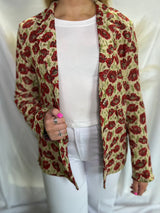 Red Flower Blazer