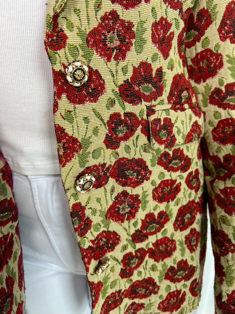 Red Flower Blazer