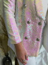 SEQUIN DOUBLE BREASTED JACKET