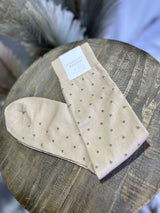 Tan with Taupe Dot Socks