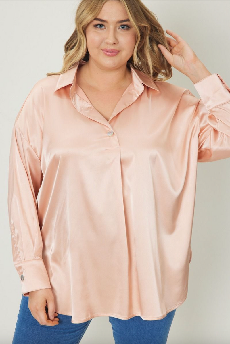 Satin apricot top