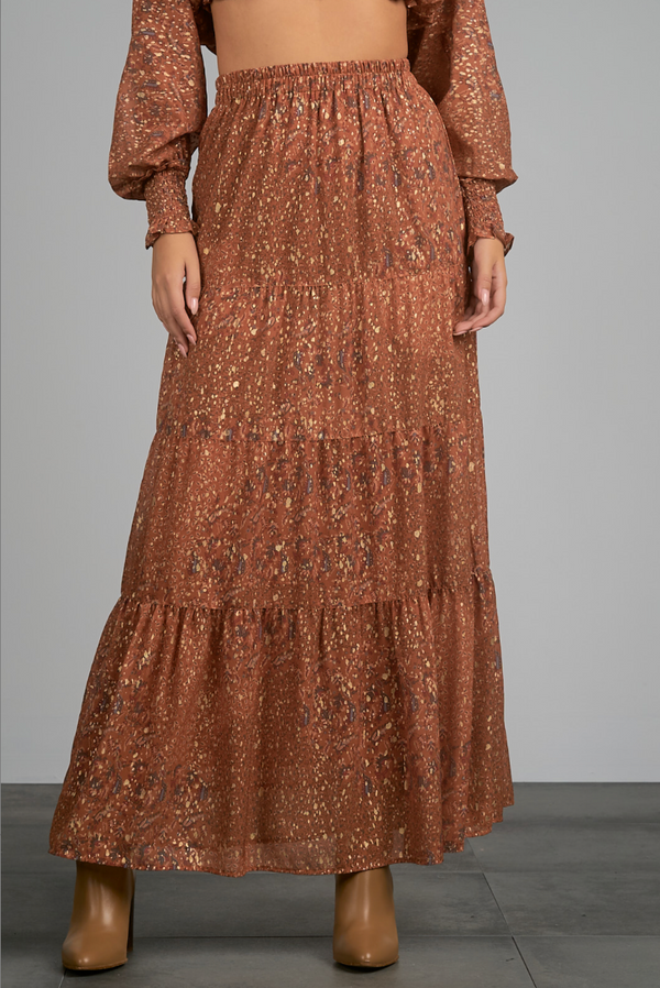 Copper Paisley Skirt