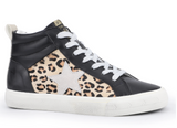 Lester Sneaker- Black/ Leopard