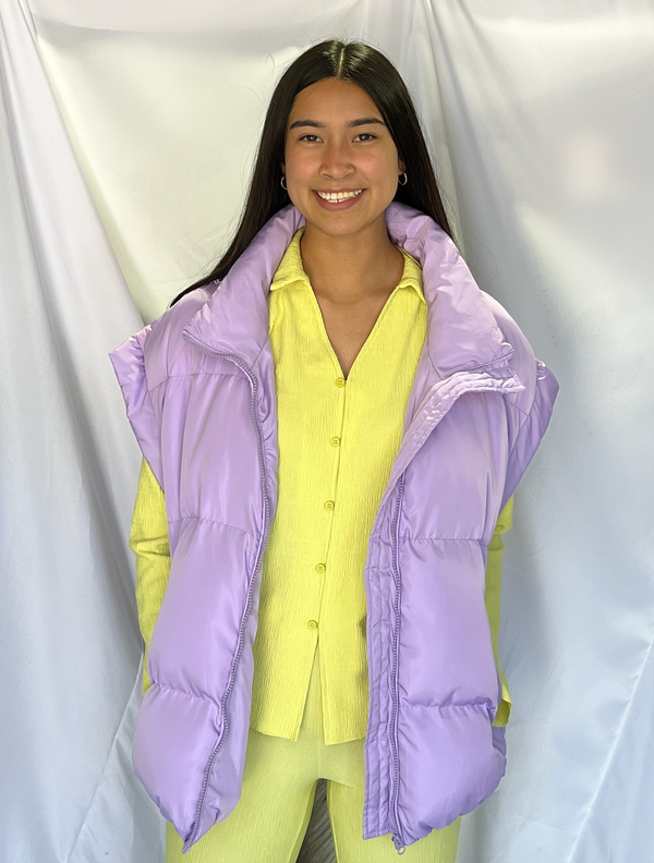 Lavender Puffer Vest