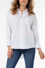 White Oversized Classic Button Down