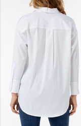 White Oversized Classic Button Down