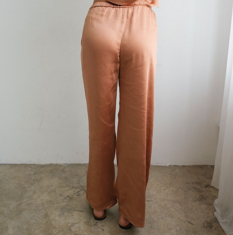 SATIN ELASTIC WAIST PANT