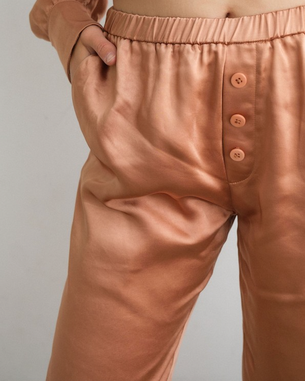 SATIN ELASTIC WAIST PANT