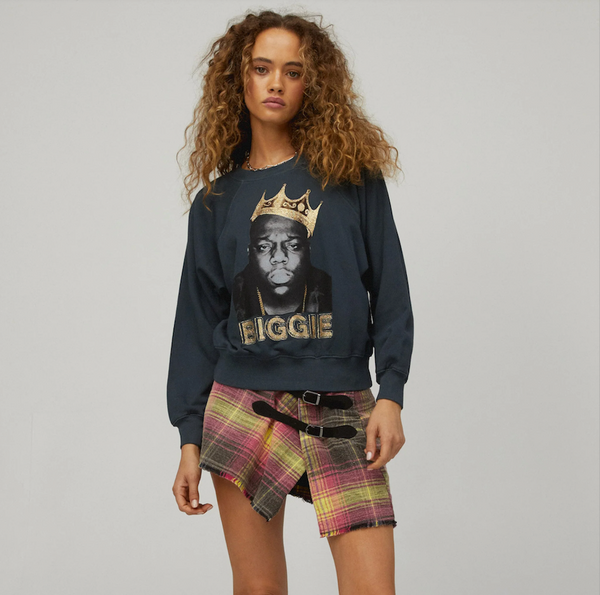 BIGGIE GOLD CROWN RAGLAN CREW