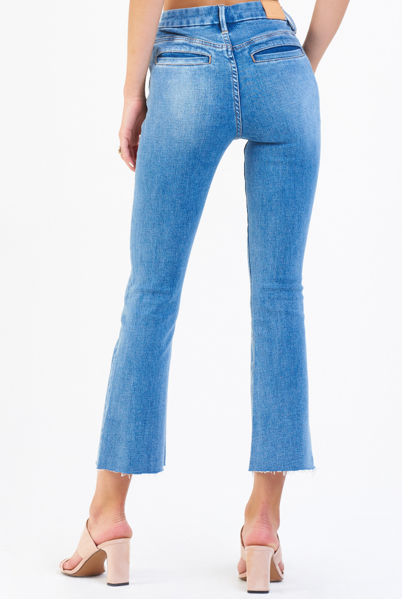 Jeanne Super High Rise Cropped Flare Jeans