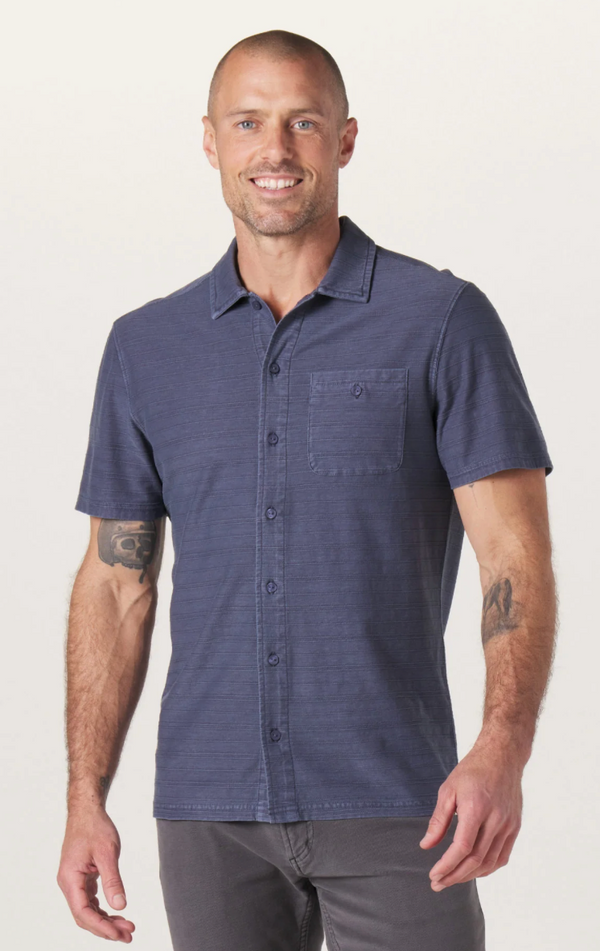 NAVY SEQUOIA JACQUARD BUTTON DOWN