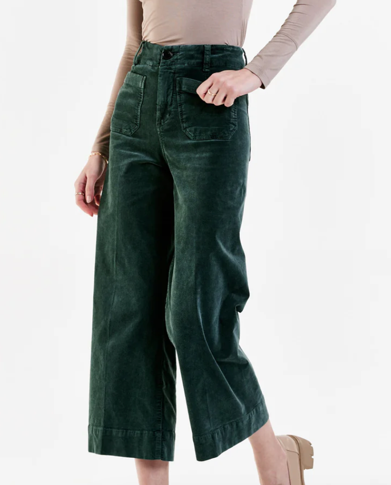 Audrey Super High Rise Cropped Wide Leg Pants