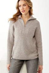 Modern Rib Half Zip Sweater