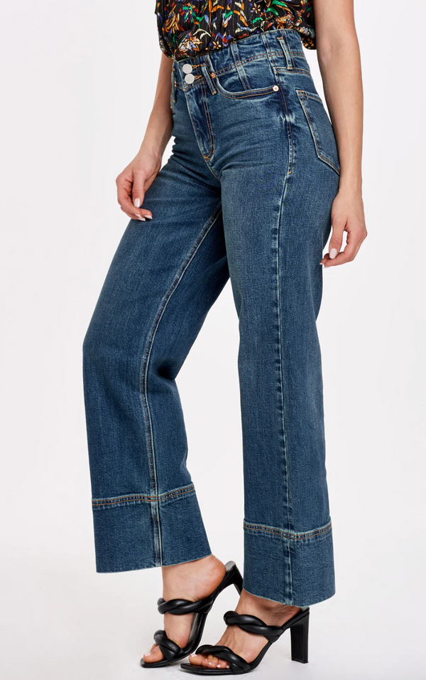 Holly Super High Rise Wide Hem Straight Jeans