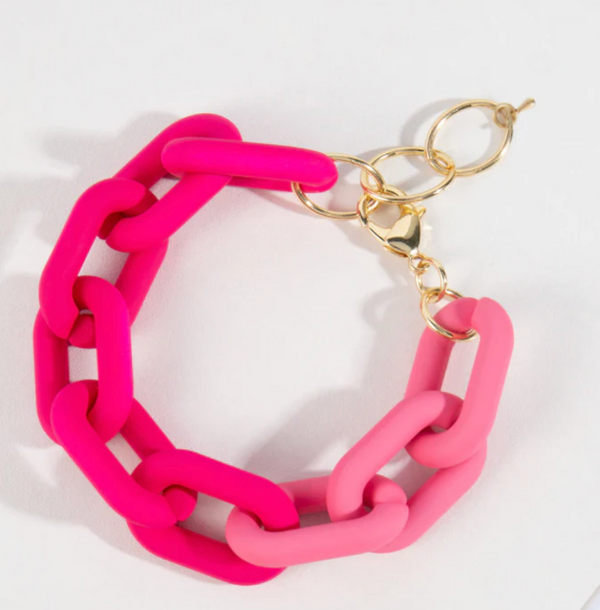 Pink Fun Resin Bracelet