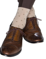 Tan with Taupe Dot Socks