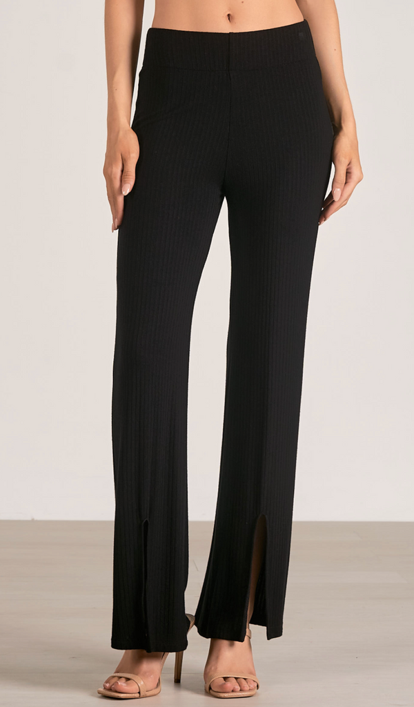 Ribbed Wide Leg Pant