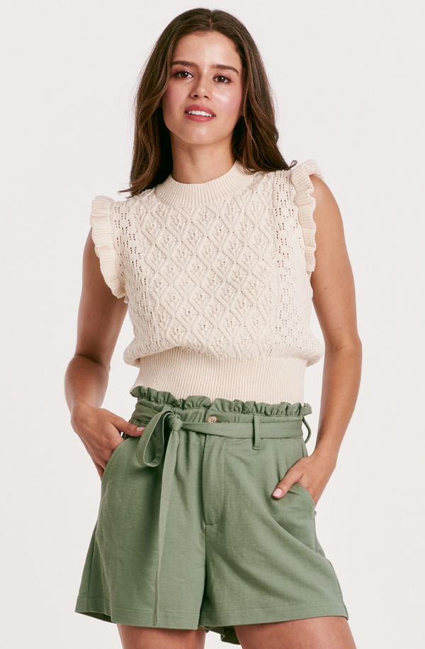 Mona Ruffle Trimmed Sweater