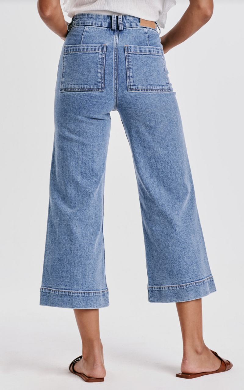 Audrey Super High Rise Cropped Wide Leg Jeans