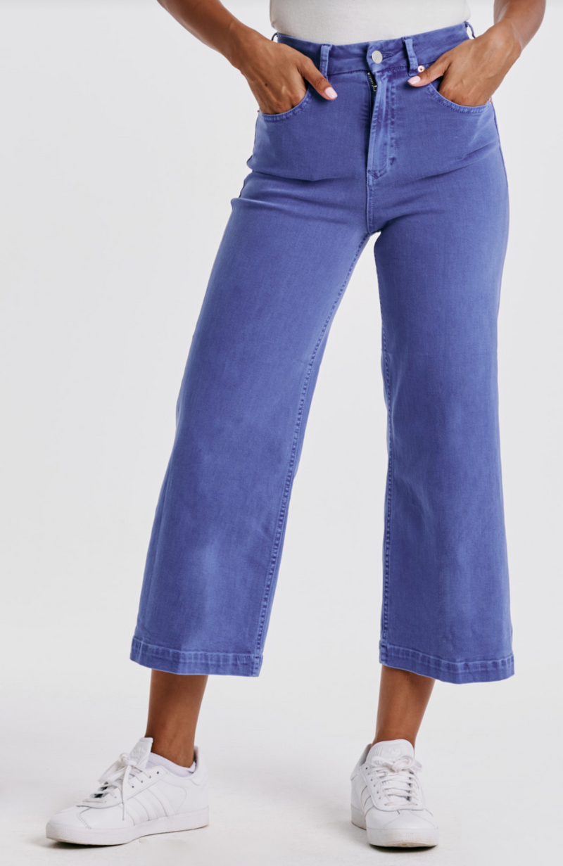 Audrey Super High Rise Cropped Wide Leg Jeans