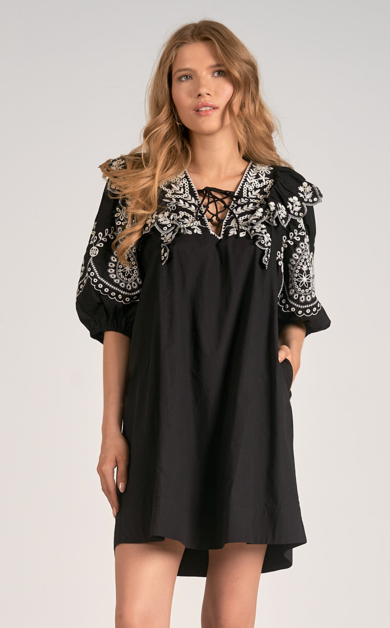 Short Sleeve Ruffle Dress