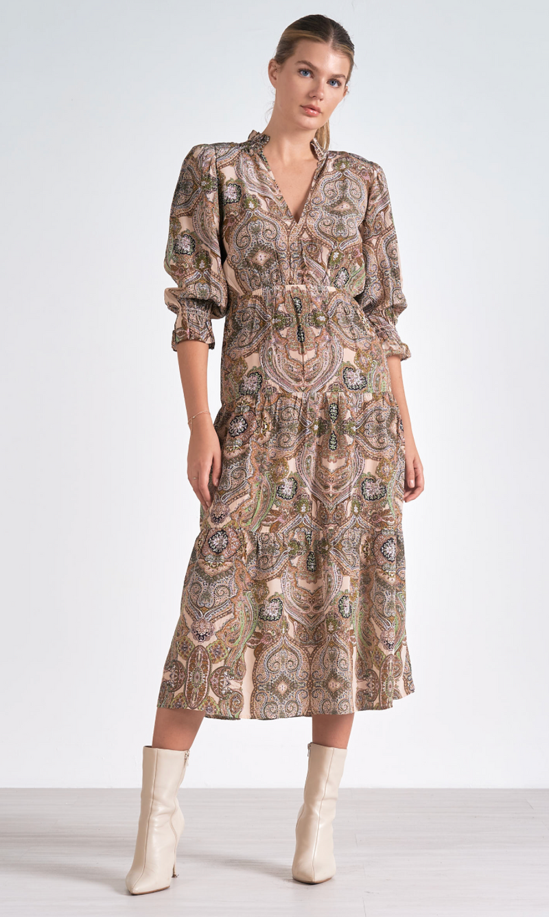 Paisley Midi Dress