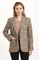 Clyde Long Sleeve Notched Lapel Blazer Jacket