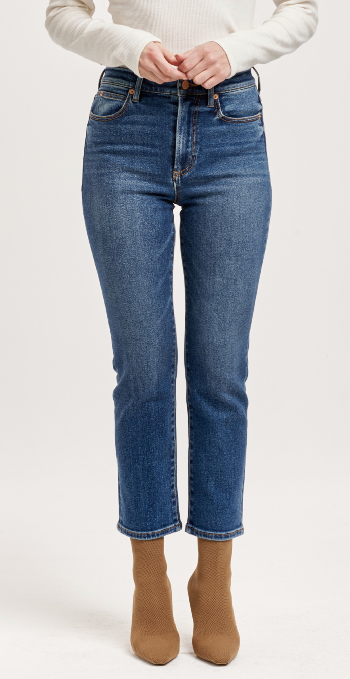 Frankie Super High Rise Cropped Straight Jean