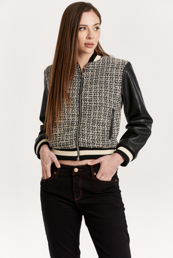 Janel Tweed Bomber Jacket