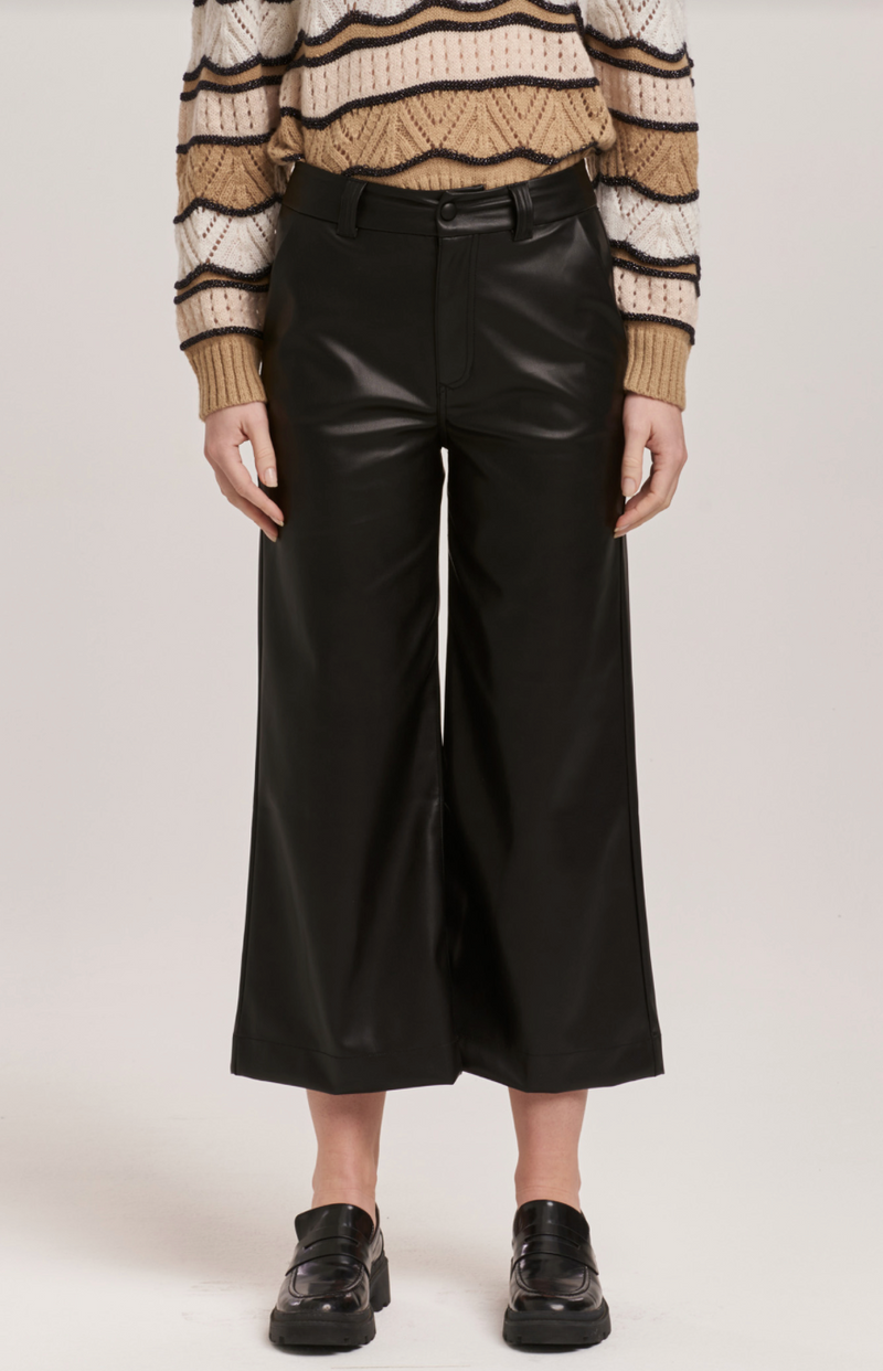 Audrey Super High Rise Cropped Wide Leg Vegan Pant