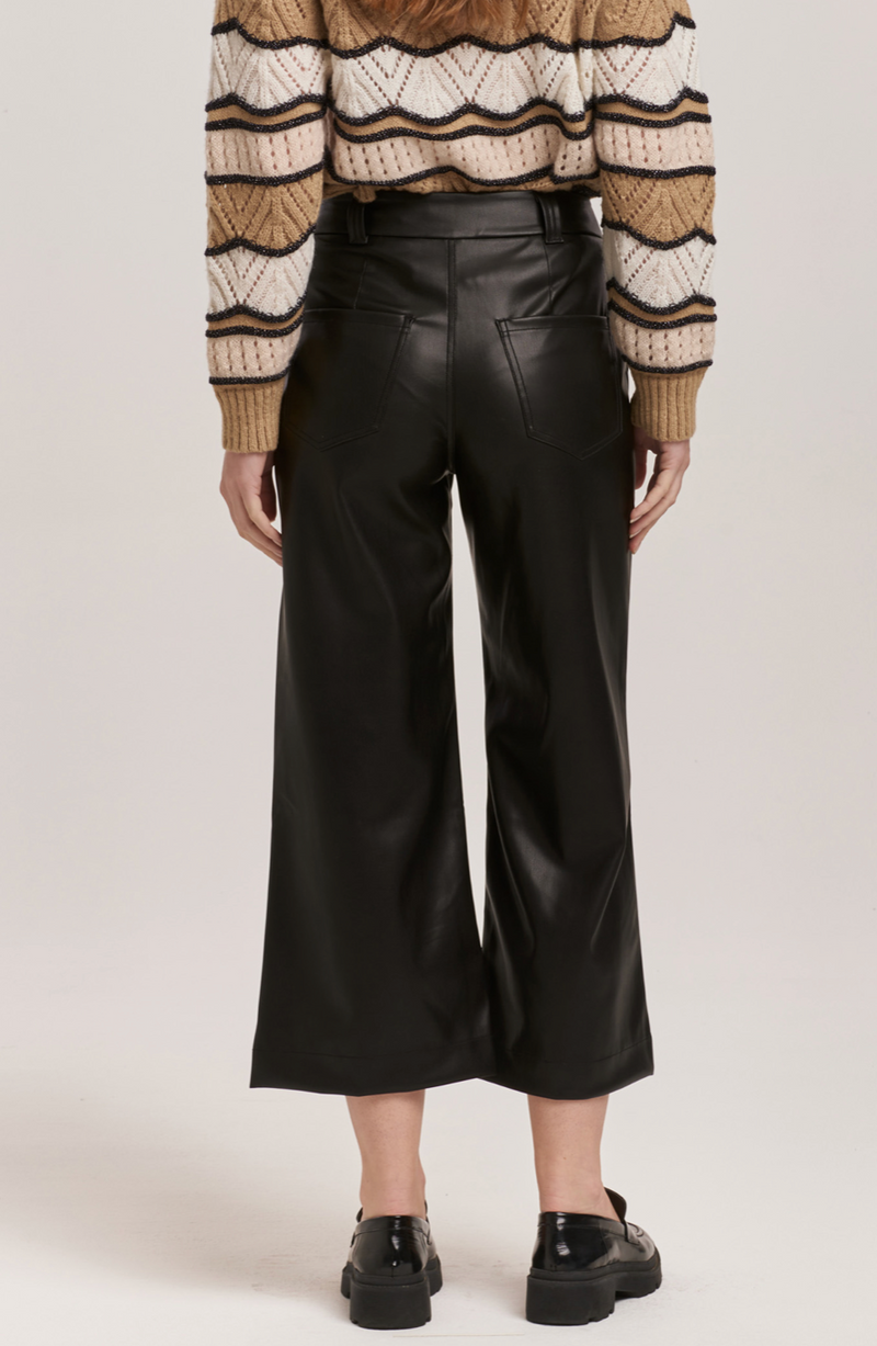 Audrey Super High Rise Cropped Wide Leg Vegan Pant