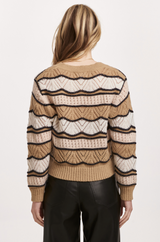 Judy Striped Pointelle Sweater