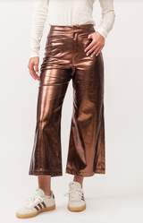 Audrey High Rise Wide Clean Hem Cropped Pant