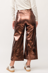 Audrey High Rise Wide Clean Hem Cropped Pant