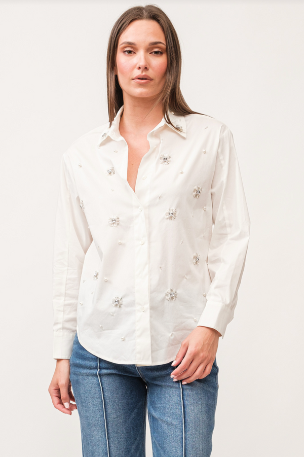 Lola Button Down L/S Boyfriend Fit Shirt