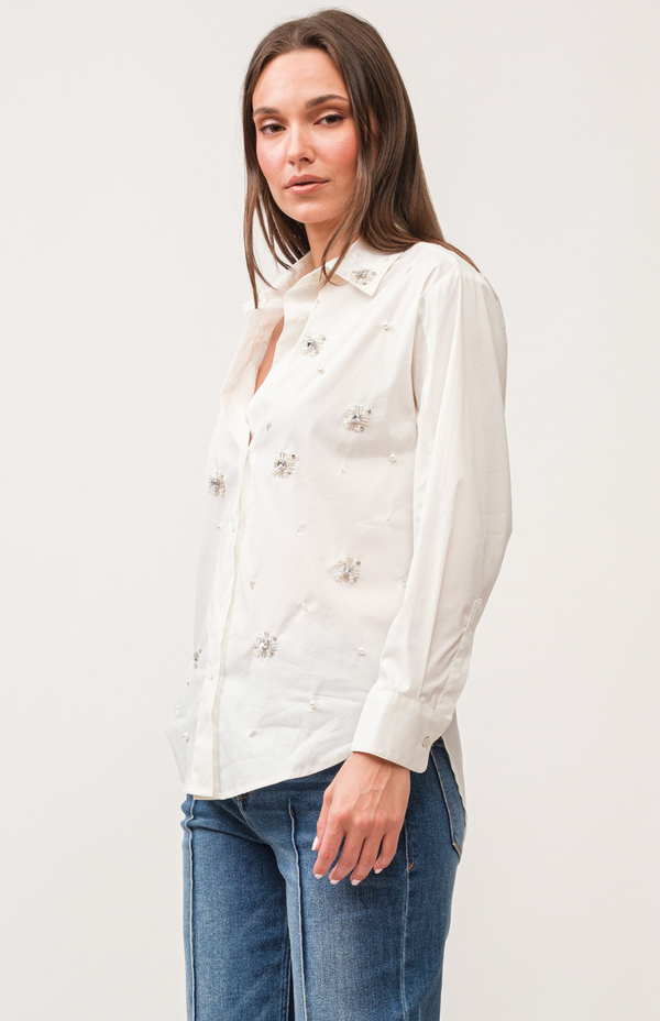 Lola Button Down L/S Boyfriend Fit Shirt