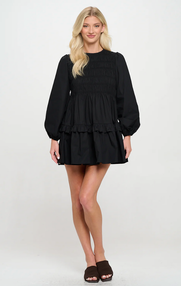 Maeve Poplin L/S Smock Dress