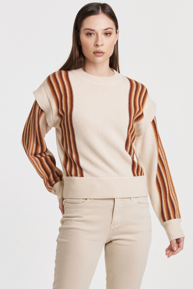 Kristen Drop Shoulder Stripe Sweater