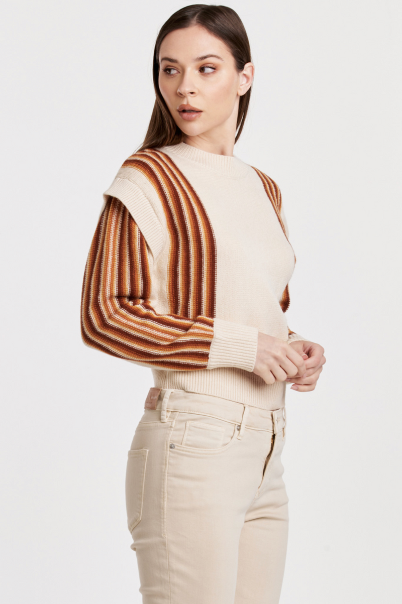 Kristen Drop Shoulder Stripe Sweater