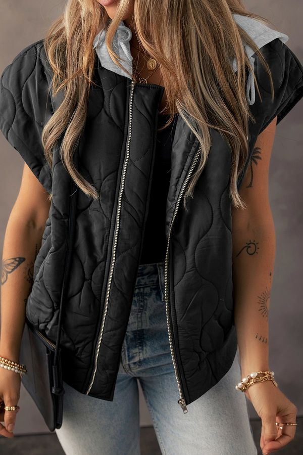 Alita Hooded Quilted Puffer Vest