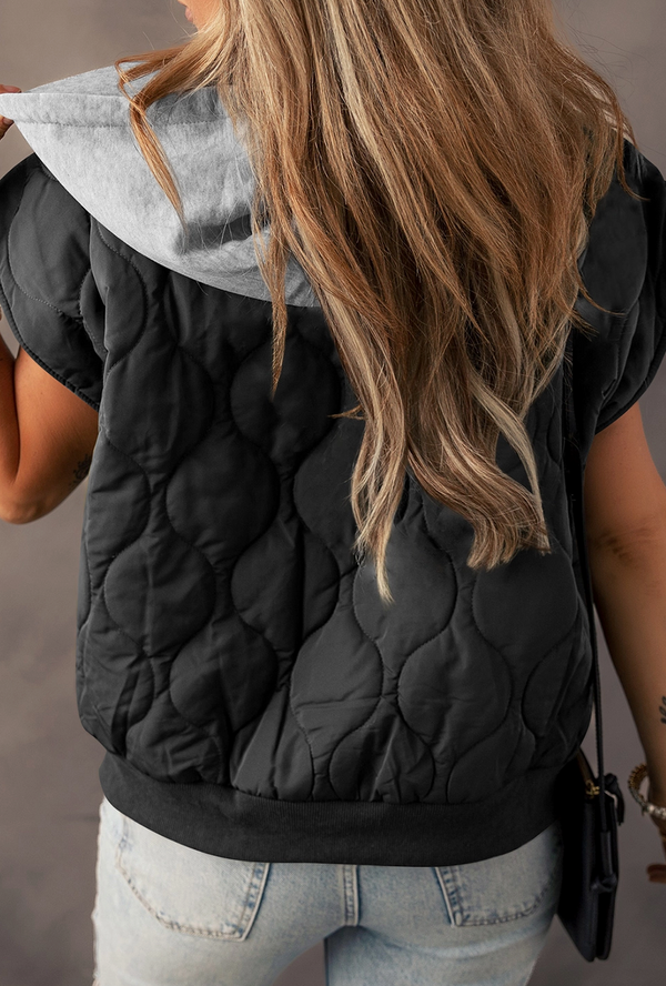 Alita Hooded Quilted Puffer Vest