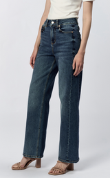 Holly High Rise Wide Hem Straight Jeans