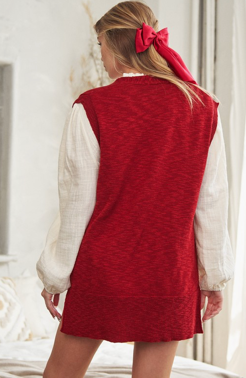 Lynx Knit Sweater Vest