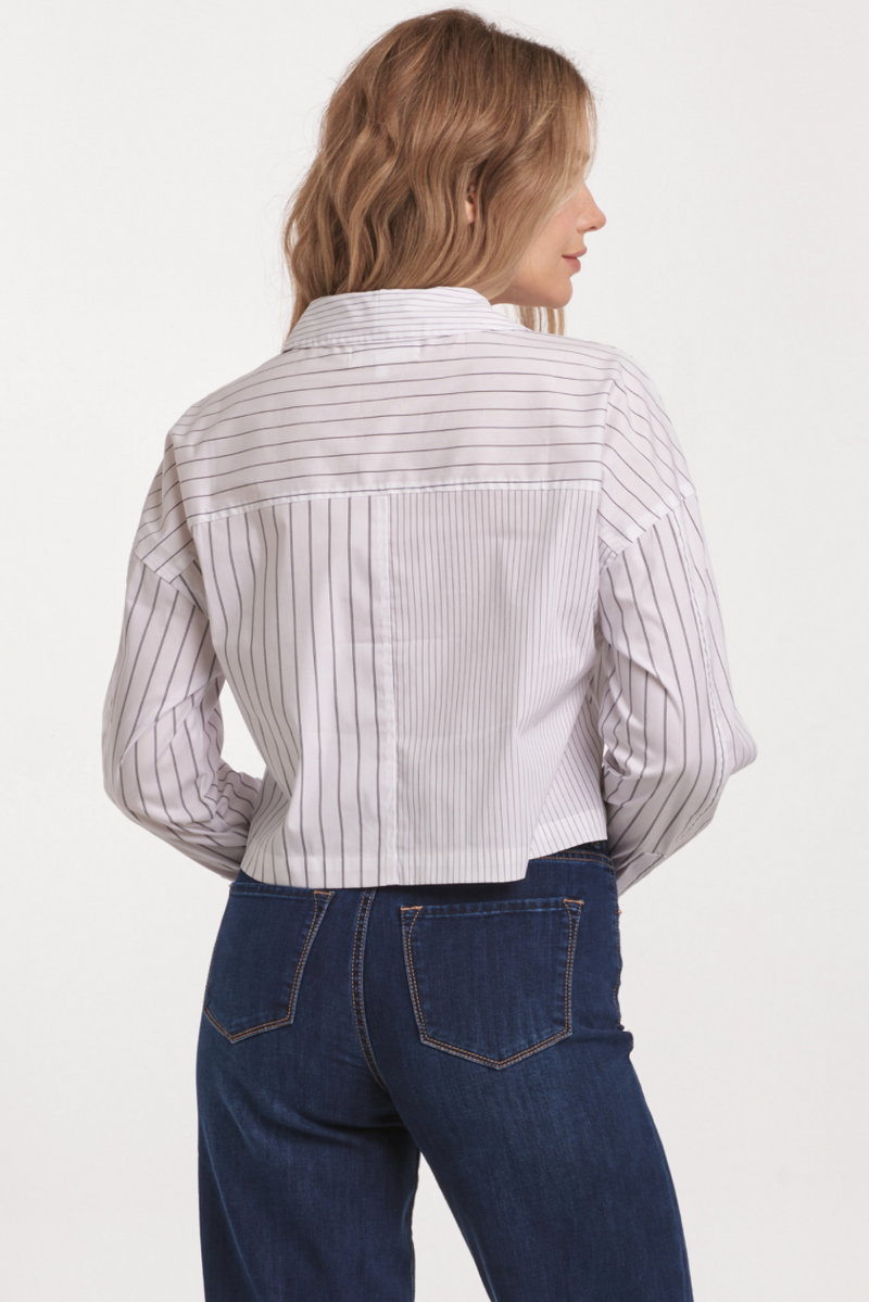 Arianna Cropped Front Tie Shirt