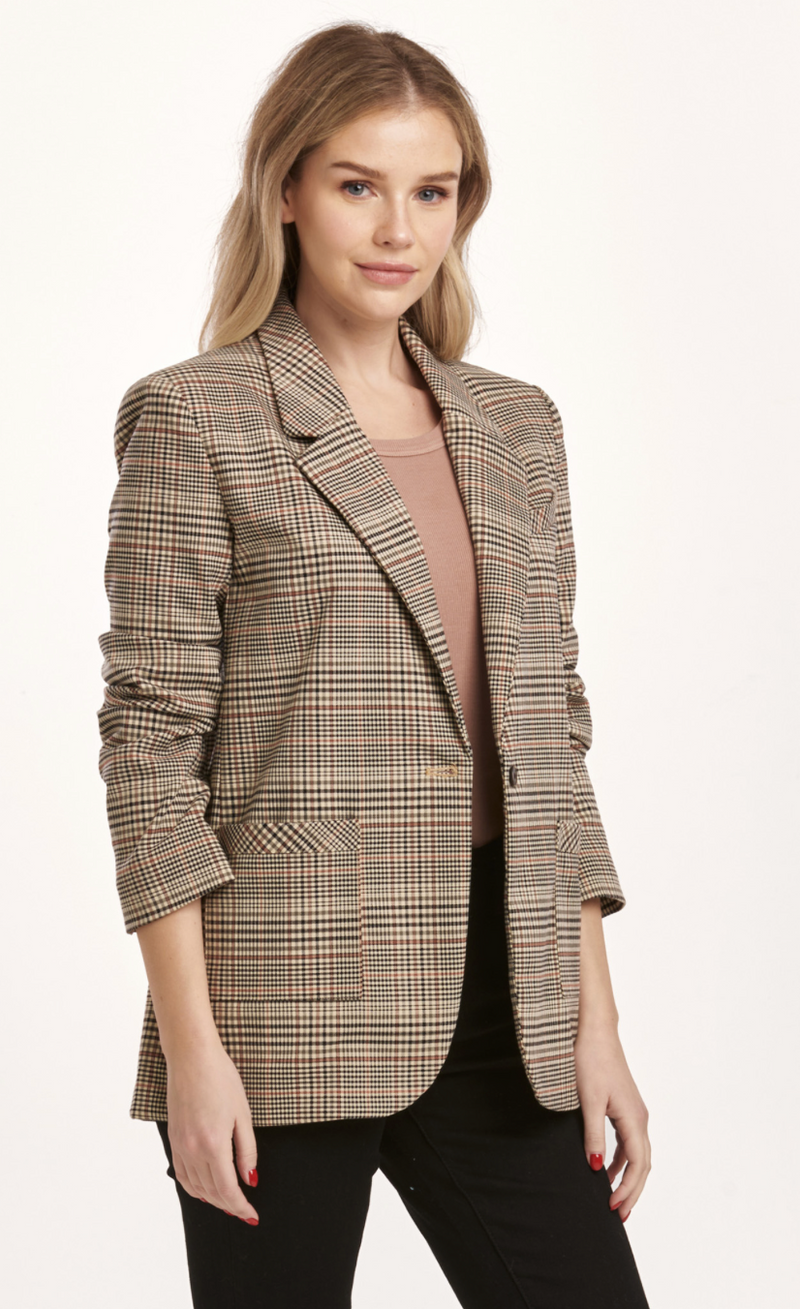 Clyde Long Sleeve Notched Lapel Blazer Jacket